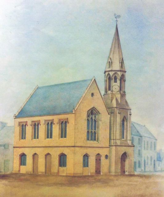 Sketch of building in 1845
